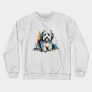 Havanese Watercolor Style Crewneck Sweatshirt